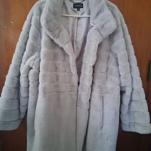 Jones New York Light Gray Teddy Jacket